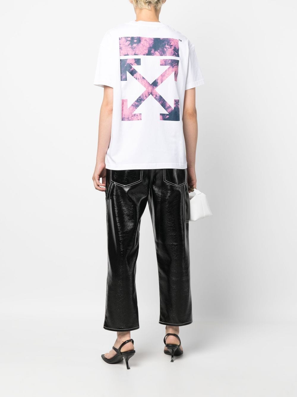 OFF-WHITE WOMEN Tie Dye Arrow Casual T-Shirt White