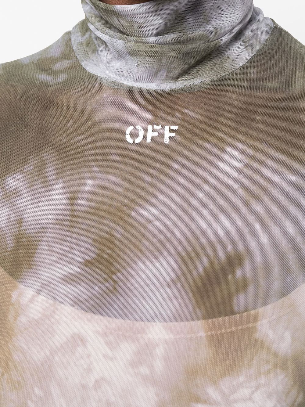 OFF-WHITE WOMEN Tie Dye Crop Top Military/Lilac