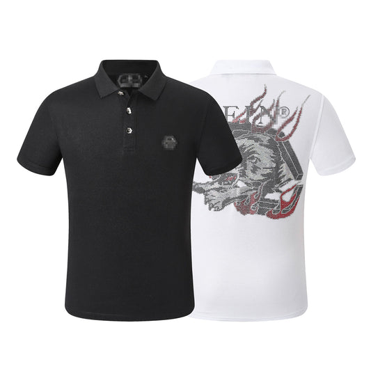 New- Hot stamp Skull POLO shirt