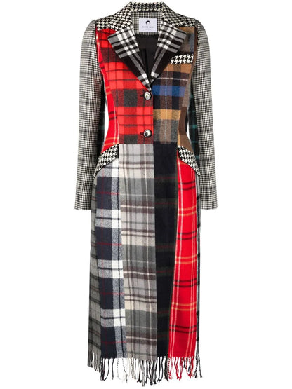 MARINE SERRE WOMEN Tartan Clash Tailored Coat Multicolour