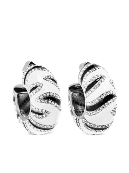 JACQUEMUS WOMEN Zebra Earrings Black/White
