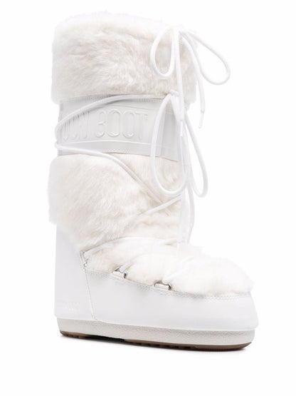 MOON BOOT UNISEX Icon Faux-fur Snow Boots White