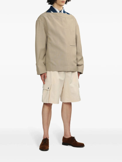 JACQUEMUS Le Cargo Bermuda Light Beige