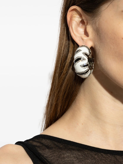 JACQUEMUS WOMEN Zebra Earrings Black/White