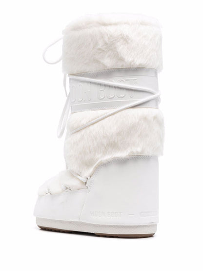MOON BOOT UNISEX Icon Faux-fur Snow Boots White