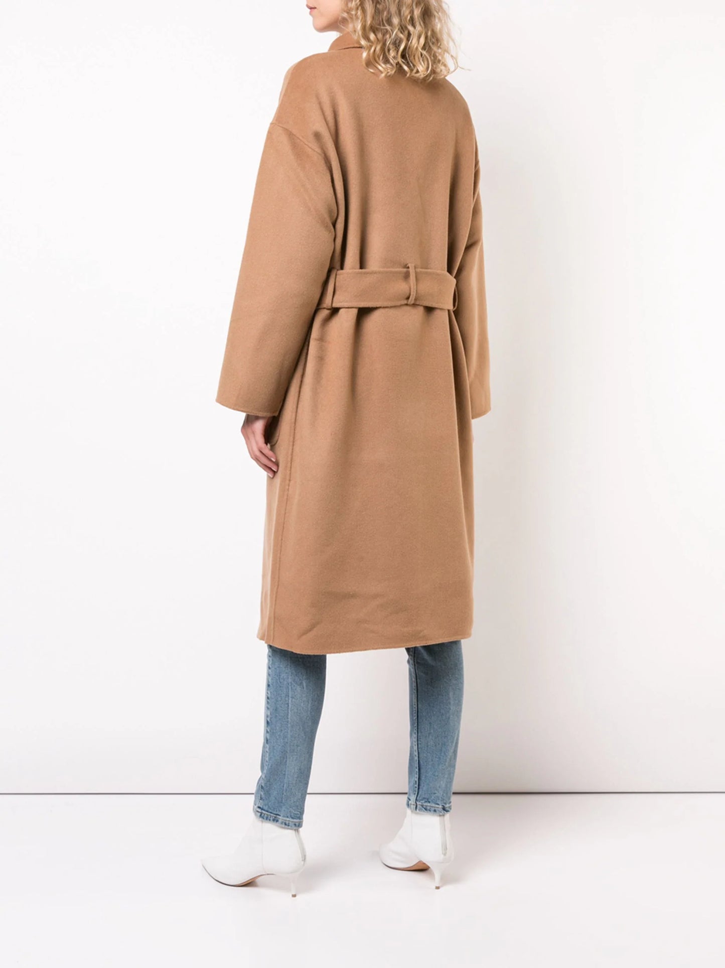 ANINE BING WOMEN Dylan Belted Double-breasted Coat Brown