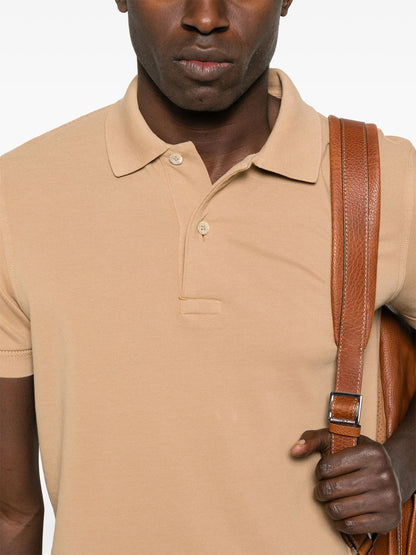 TOM FORD Cotton Polo Shirt Sand Beige