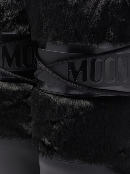 MOON BOOT UNISEX Icon Faux-fur Snow Boots Black