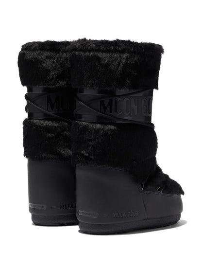MOON BOOT UNISEX Icon Faux-fur Snow Boots Black
