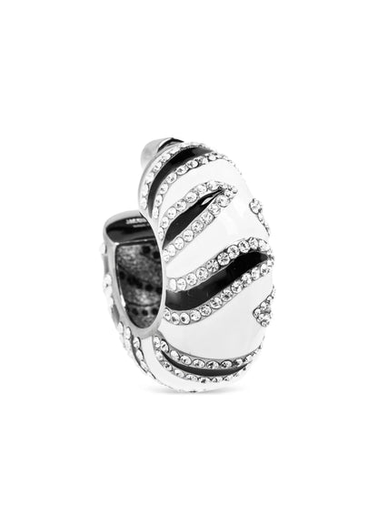 JACQUEMUS WOMEN Zebra Earrings Black/White