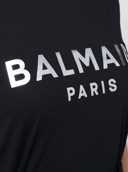 Balmain foiled logo-print cotton T-shirt
