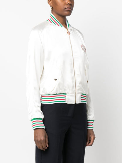 CASABLANCA WOMEN Embleme De Cygne Souvenir Jacket White