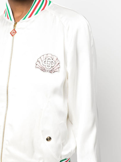 CASABLANCA WOMEN Embleme De Cygne Souvenir Jacket White