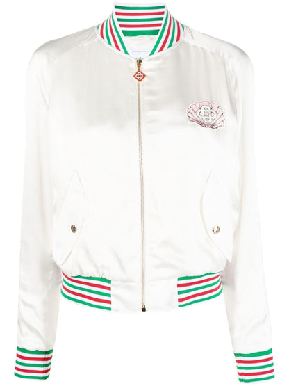 CASABLANCA WOMEN Embleme De Cygne Souvenir Jacket White