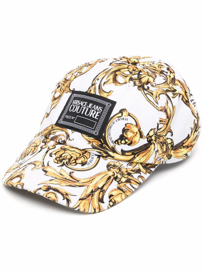 VERSACE Baroque Logo Cap White