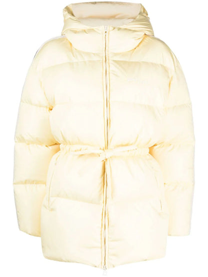 PALM ANGELS WOMEN Waist Belt Down Jacket Butter/Off White