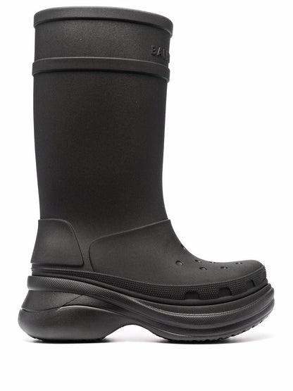 BALENCIAGA Crocs Chunky Rain Boot Black