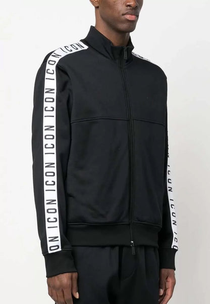 DSQUARED2 Icon Dean Sport Zipped Jacket Black/White