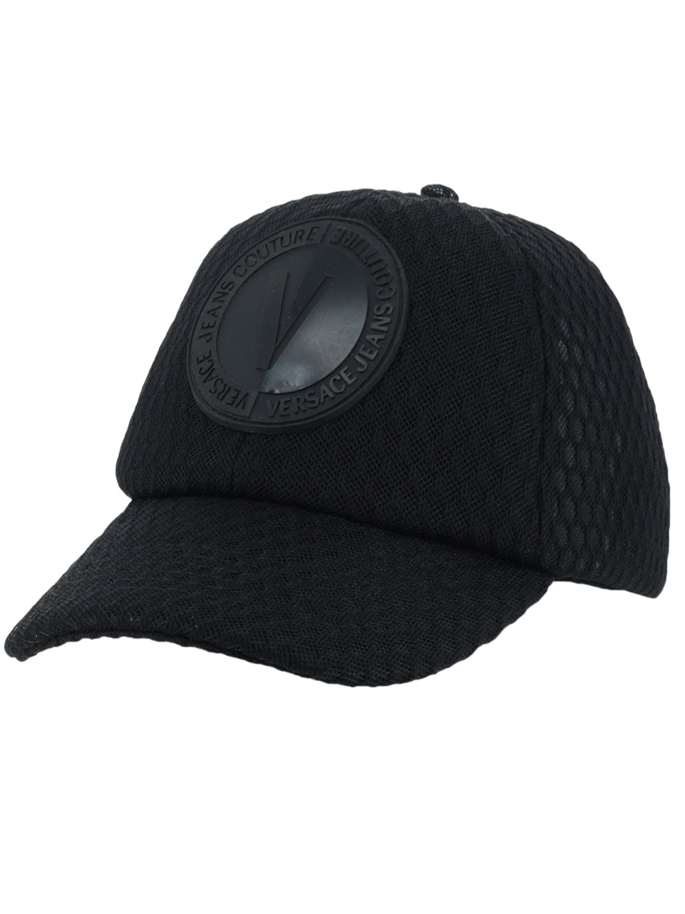 VERSACE Rubberised-Logo  Medallion Baseball Cap Black
