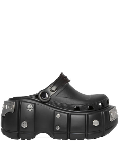 BALENCIAGA Hardcrocs Slide Black