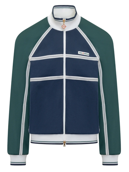 CASABLANCA Mesh Tape Track Jacket Navy