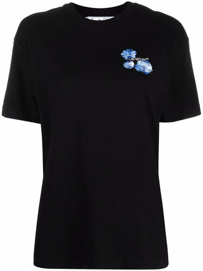 OFF-WHITE WOMEN Floral Arrows T-Shirt Black