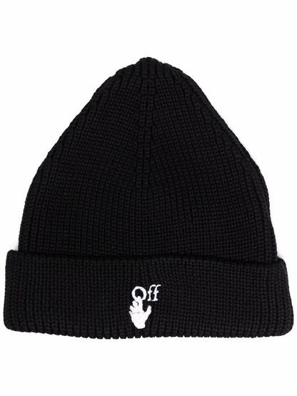 OFF-WHITE Logo Beanie Black