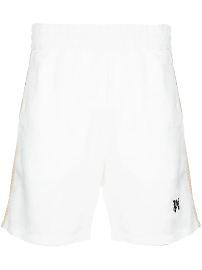 PALM ANGELS PA Monogram Track Shorts White