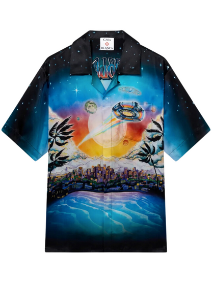 CASABLANCA Short Sleeve Cuban Collar Shirt La Premonition