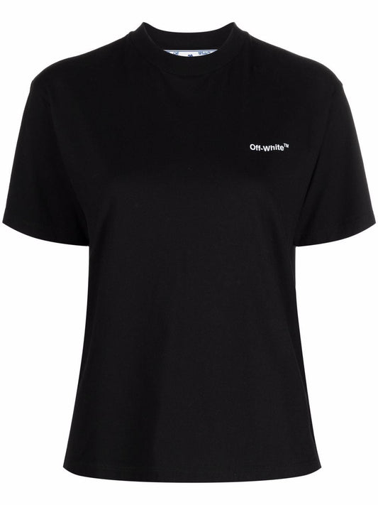 OFF-WHITE WOMEN Diag Regular T-Shirt Black