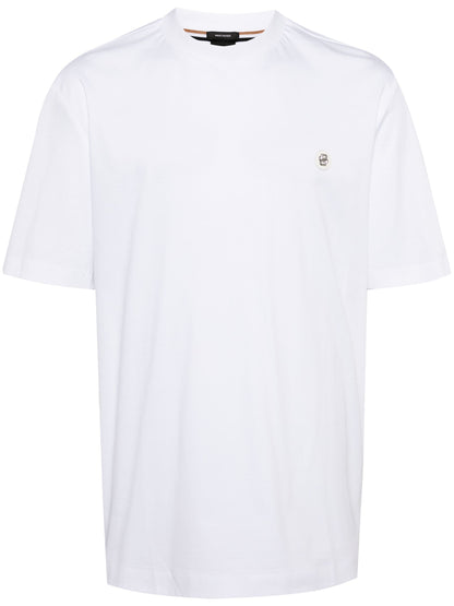 BOSS Logo Patch Cotton T-Shirt White