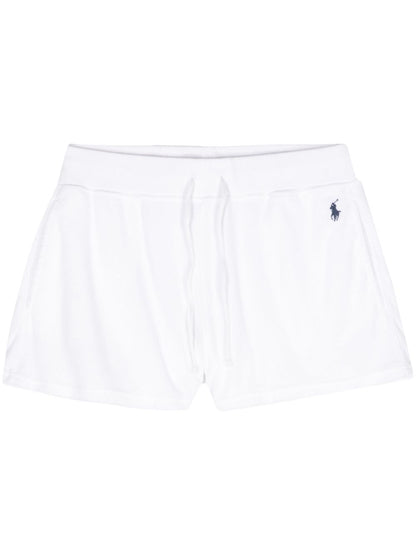 RALPH LAUREN WOMEN Athletic Terry Shorts White