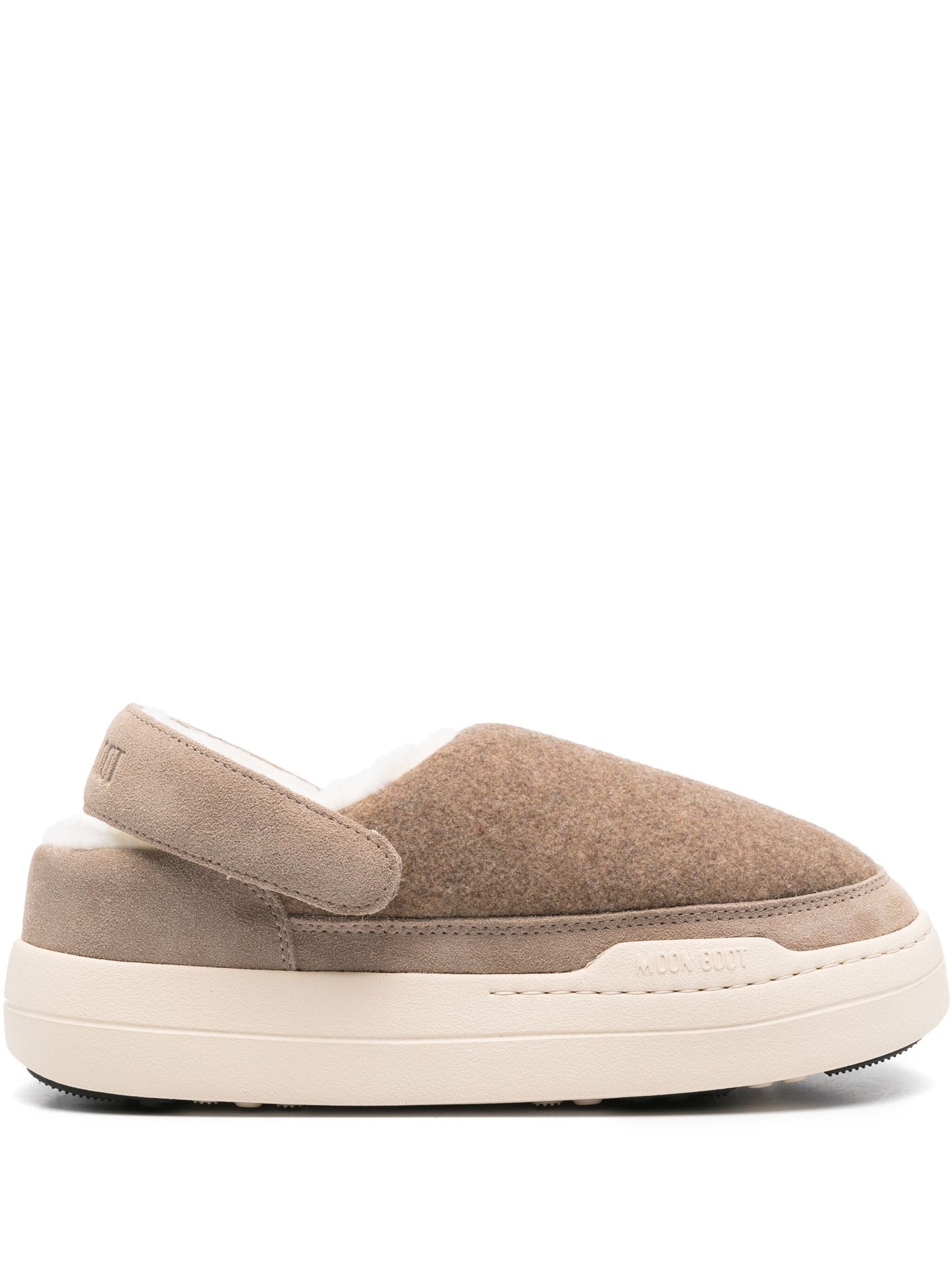 MOON BOOT Park Felt Clogs Beige