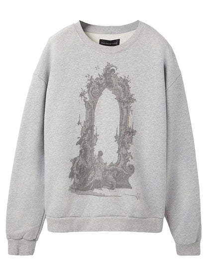 WHO DECIDES WAR ARC Mirror Pullover Sweatshirt Vintage Grey