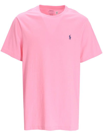 RALPH LAUREN Logo Classic Fit Jersey Crewneck T-Shirt Pink