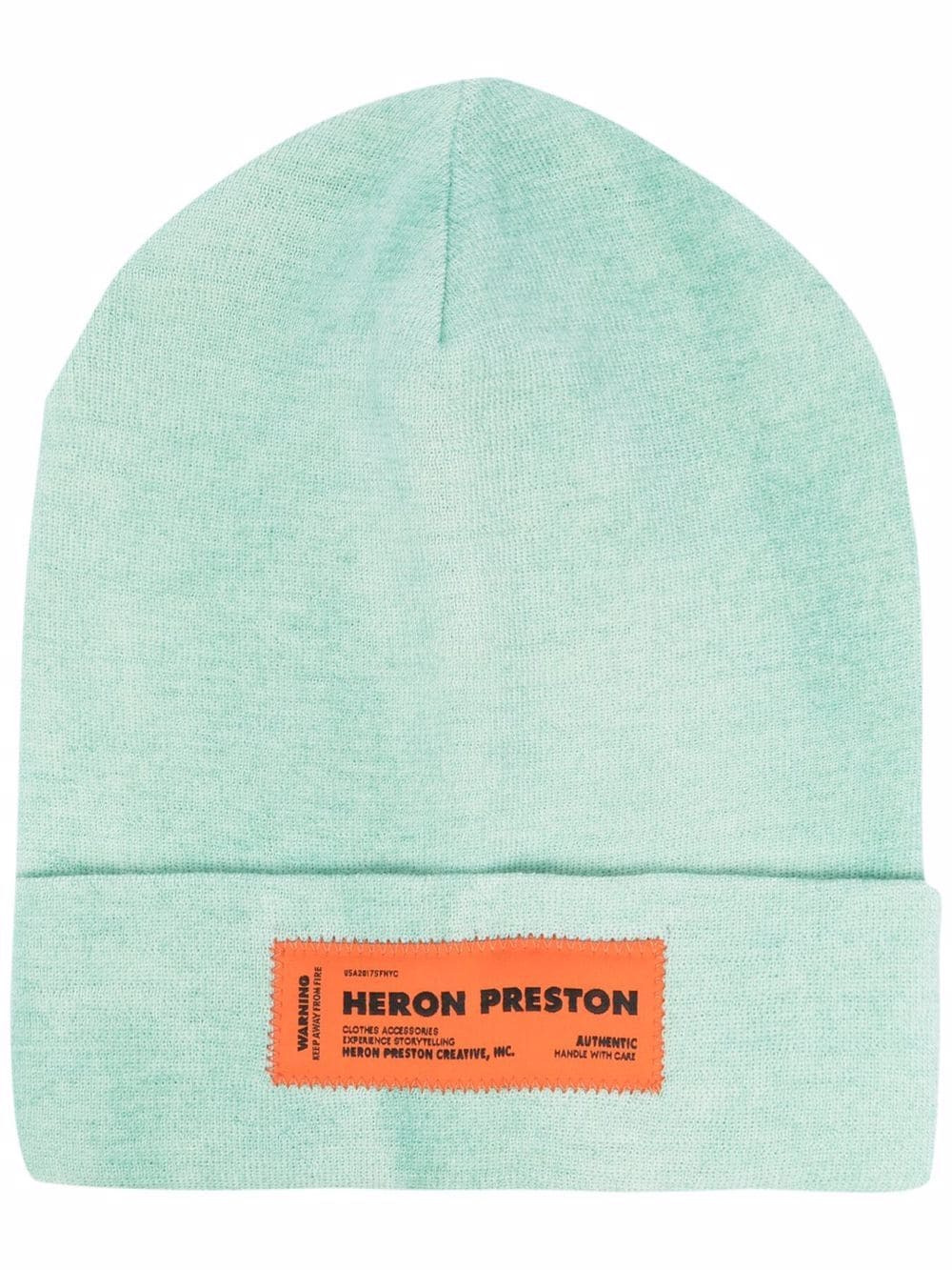 HERON PRESTON Logo Beanie Green
