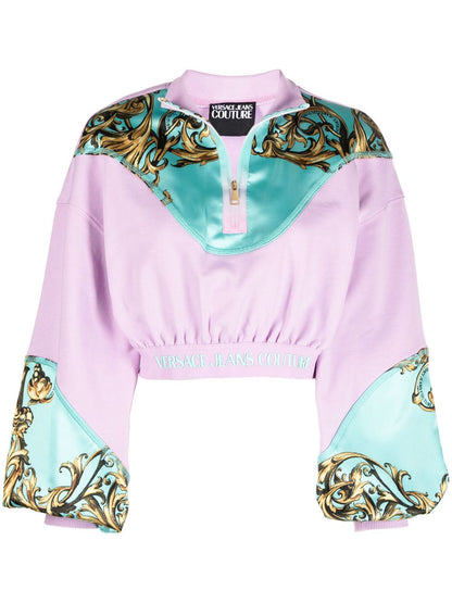 VERSACE WOMEN Garland Print Cropped Jacket