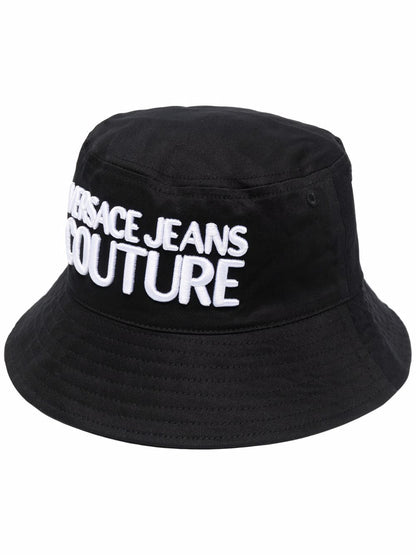 VERSACE Logo Bucket Hat White