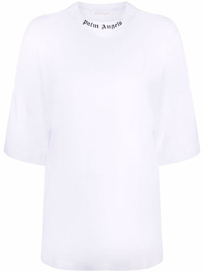 PALM ANGELS WOMEN Logo-print short-sleeve T-shirt White