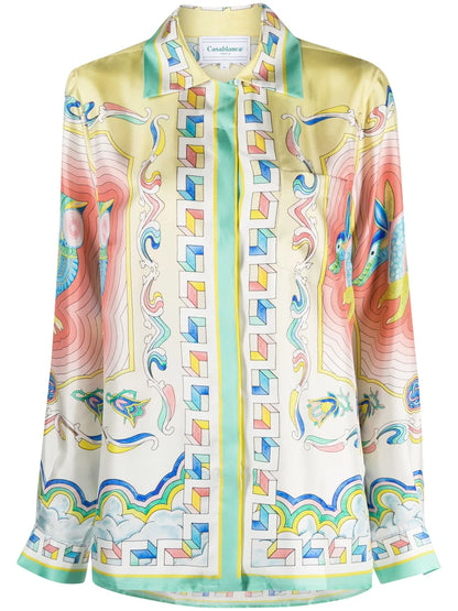 CASABLANCA WOMEN Silk Shirt Souvenir