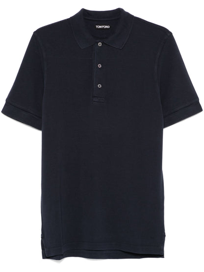 TOM FORD Piqué Polo Shirt Prussian Blue