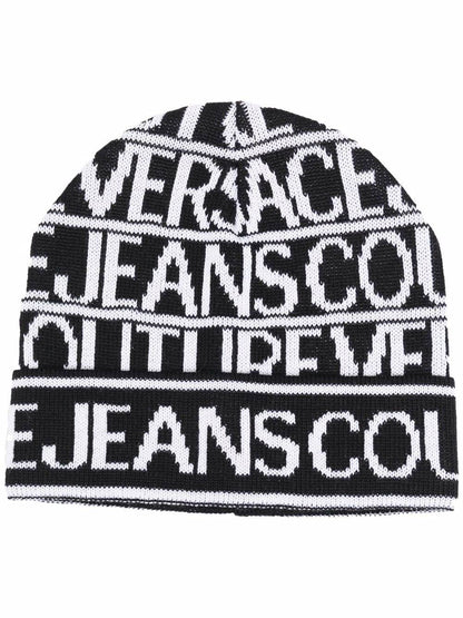 VERSACE Logo Beanie Black