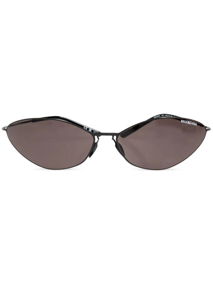 BALENCIAGA Logo-Decal Cat-Eye Sunglasses Black