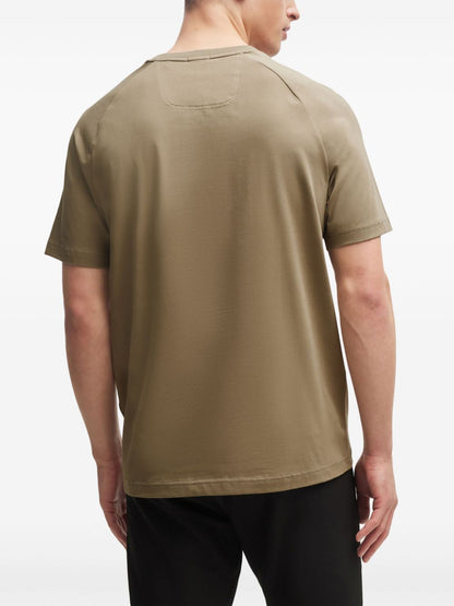 BOSS Seasonal Logo Print Stretch Cotton T-Shirt Light/Pastel Green