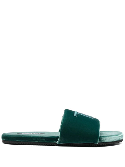 TOM FORD Velvet Harrison Slippers Teal