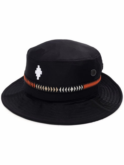 MARCELO BURLON Cross Tape Fishing Hat Black