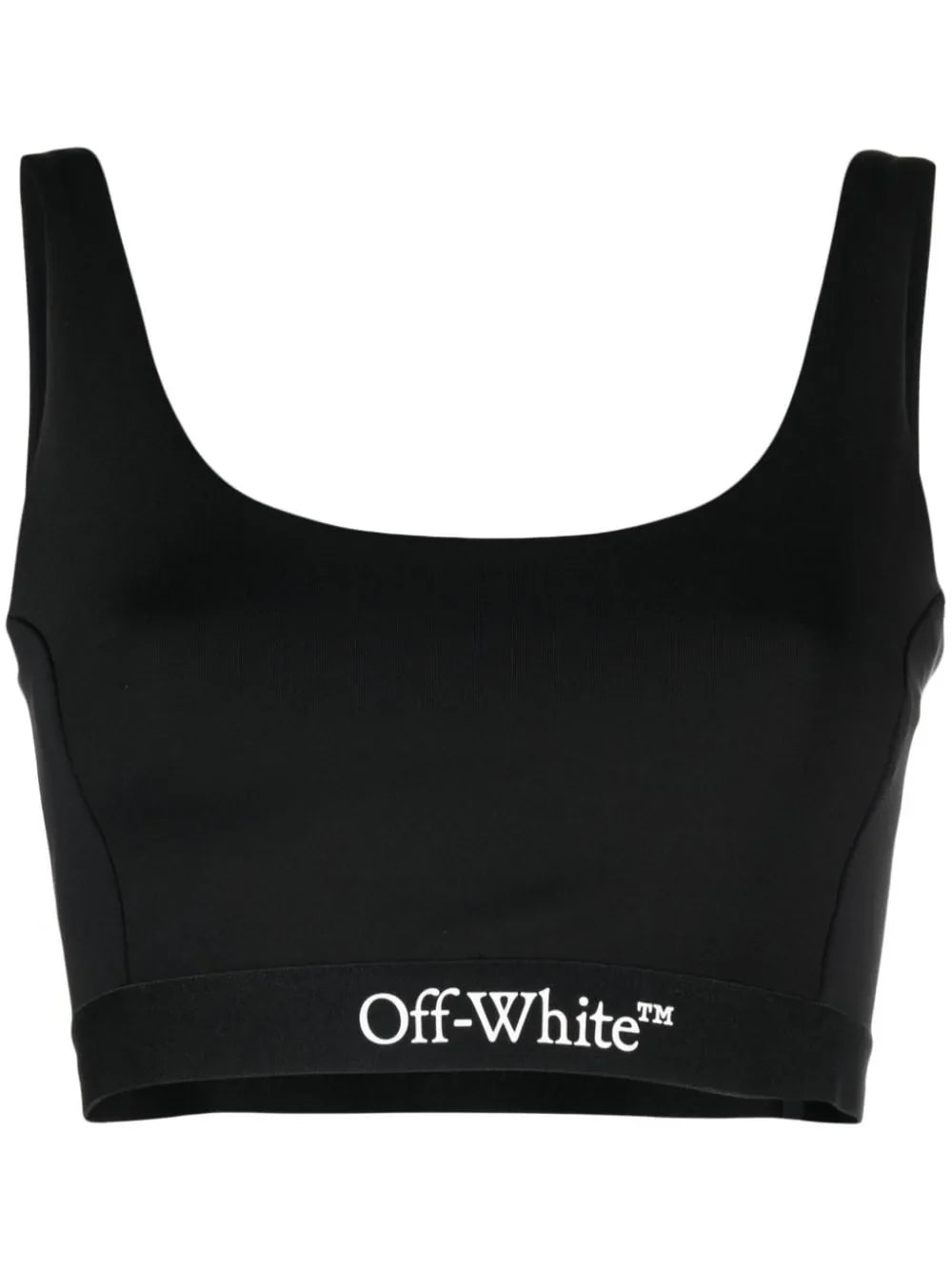 OFF-WHITE WOMEN Logo Band Bra Black White