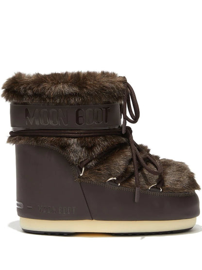 MOON BOOT UNISEX Icon Low Faux Fur Boots Brown