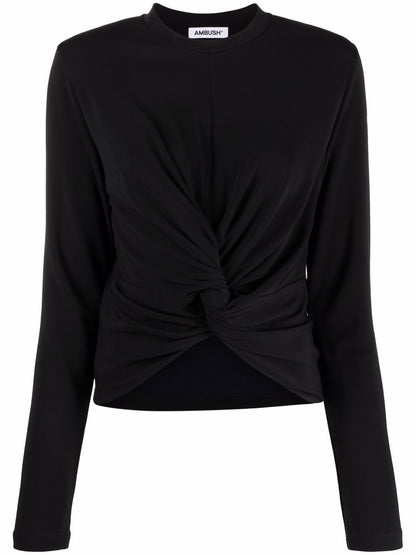 AMBUSH WOMEN Knot Long Sleeve T-Shirt Black