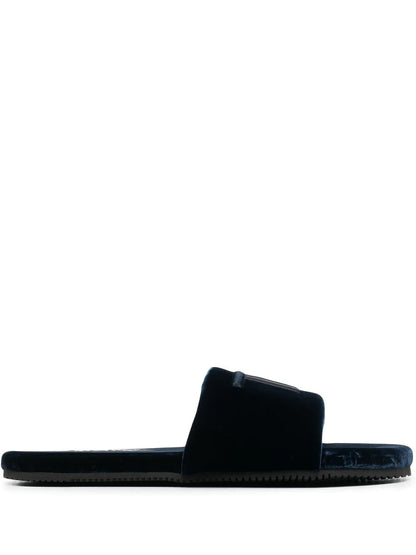 TOM FORD Velvet Harrison Slippers Navy